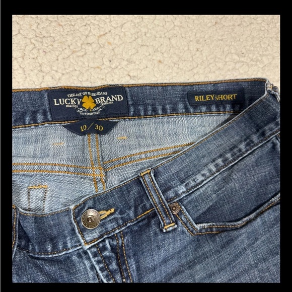 Lucky Brand Riley Short Jean shorts Women's size 10/30 Blue Festival Western - Picture 5 of 5